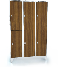 Divided cloakroom locker ALDERA with feet 1920 x 1200 x 500